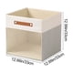 thumbnail image 3 of Caja plegable de tela para almacenar | Organizador de poliéster para armario, armario, dormitorio – beige, gris – 13x13x13 pulgadas | Manijas reforzadas, impermeables, fácil de limpiar | Esenciales, 3 of 6