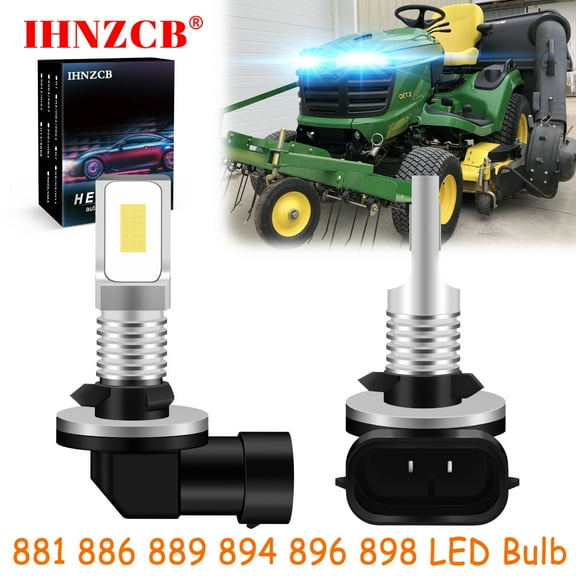 IHNZCB for Deere X730 X734 X738 X739 X750 X754 X758 Am118013 Jd Tractor / Lawn Mower LED Headlights Bulb 881 886 889 894 896 898 Ice Blue,Y29