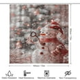 thumbnail image 2 of Christmas Trees, Snowmen 4Pcs Shower Curtain Set Shower Curtain Set with Carpet Bath Mat, 2 of 8