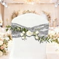 thumbnail image 4 of JoyMoreHome Valentine Day Sequin Chairback Bow Decor, Stretch Chair Sashes with Buckle, for Holiday Party, Diningroom, Kitchen, Livingroom, 4 of 6