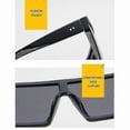 thumbnail image 3 of New Trend Large Frame One-Piece Uv400 Sunglasses Street Shooting Sunglasses for Men/Women Retro black red, 3 of 5