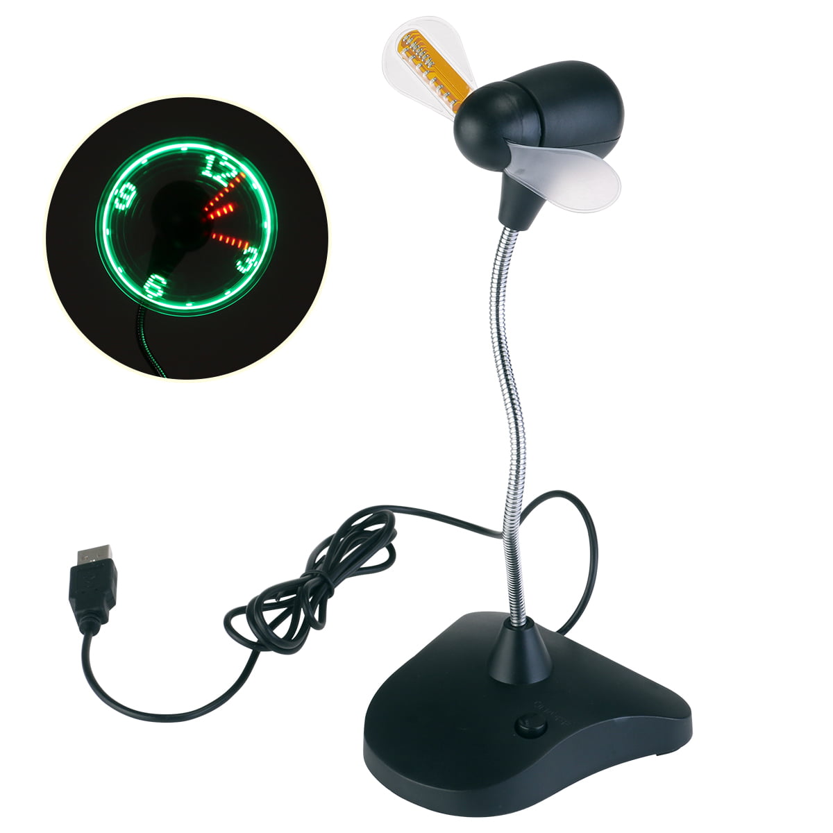 LED LIGHTED flexible USB POWER COOLING Mini FAN for Travel Laptop Computer PC