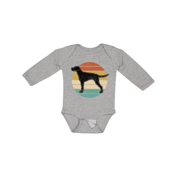 Inktastic Vizsla Dog Retro Sunset Boys or Girls Long Sleeve Baby Bodysuit
