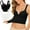 Black, variant on Sports Bras for Women Solid 2 Pack Workout Fitness Camisole Plunge V Neck Lightweight Everyday Bra Seamless Wirefree Crop Tops