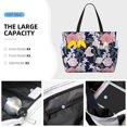 thumbnail image 2 of Wukai Rose Flowers Print Zipper Bag,large Beach Tote Bag,Waterproof Sandproof Bag,Grocery and Picnic Tote Travel Bag, 2 of 5