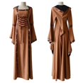 thumbnail image 5 of Medieval Costume Women Queen Hooded Dresses Gothic Renaissance Cosplay Long Dress Female Retro Fancy Clothes Halloween S-5XL, 5 of 5