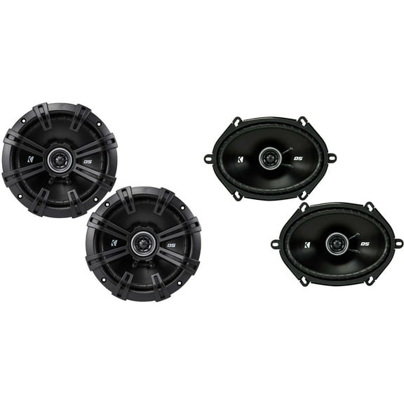Kicker DSC680 6x8-Inch (160x200mm) Coaxial Speakers w/ 43DSC6704 6.75" Coaxial Bundle
