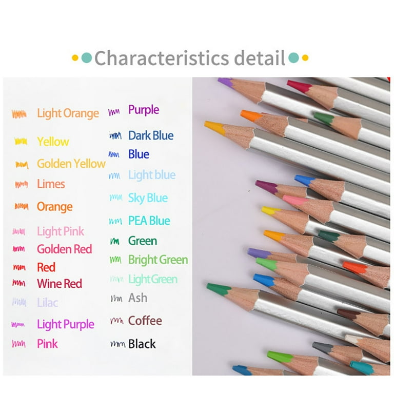 ColorIt Colored Pencil Set of 72 Includes Premium Pencils Travel Case Sharpener