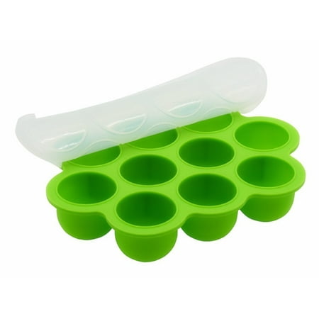 Quick Oven 1pack Silicone Egg Molds for Instant Pot – Fits Instant Pot 5, 6, 8 qt Pressure Cooker – Oven Baking Egg Mold for Quick Shaped Egg Bites | Reusable Storage Container Freezer Tray with Lid(Green) ()