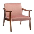 thumbnail image 3 of US Pride Furniture Gopal 27.2" Wide Velvet Accent Chair-Rose, 3 of 5