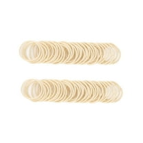 100pcs Baby Hair Ties Small Elastic Toddler Hair Ties Seamless Hair Bands Ponytail Holders for Kids Girls(4 mm x 5 cm,Beige Blonde)