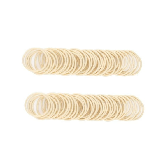 100pcs Baby Hair Ties Small Elastic Toddler Hair Ties Seamless Hair Bands Ponytail Holders for Kids Girls(4 mm x 5 cm,Beige Blonde)