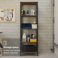 thumbnail image 4 of Madesa Garage Storage Rack with 5 Open Shelves 23"L Multiuse Organization Cabinet for Tools - Black/Brown, 4 of 8