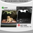 thumbnail image 4 of COEQINE Trunk Mat for SUV, Non-Slip Car Cargo Liner Protective Mat Scratch-proof Washable Dog Seat Cover Fit for SUV, Sedan, Truck, 29" x 39", Horse Rose Brown, 4 of 7