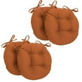 thumbnail image 1 of 16-inch Solid Twill Round Tufted Chair Cushions (Set of 4), 1 of 2