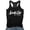 Black, variant on Women's Fashionable And Casual Letter Printed I Shaped Vest Top Backless Tops for Women plus Size Top Women