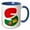 Blue/White, variant on 3drose, Cute Red and Green Christmas Monogram Initial S, 15oz Mug