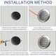 thumbnail image 5 of Rejilla de ventilación redonda y plana, moderna salida de ventilación de acero inoxidable, diseño a prueba de lluvia que mantiene la casa seca, fácil instalación en techo o pared, resistente a la, 5 of 5