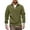 Army Green, variant on Men's Casual Solid Color Stand Up Collar Pullover, One Third Zipper Long Sleeve Fleece Thickened Warm Sweatshirt, Cozy for Winter and Outdoor Use,Army Green L