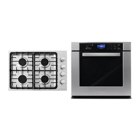 2 Piece Kitchen Package with 30  Drop In Gas Cooktop & 24  Electric Wall Oven