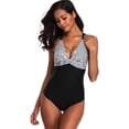 thumbnail image 4 of Traje de baño de una pieza con abdomen cruzado en la parte delantera del bikini para mujer Sincero Electrónica, 4 of 5