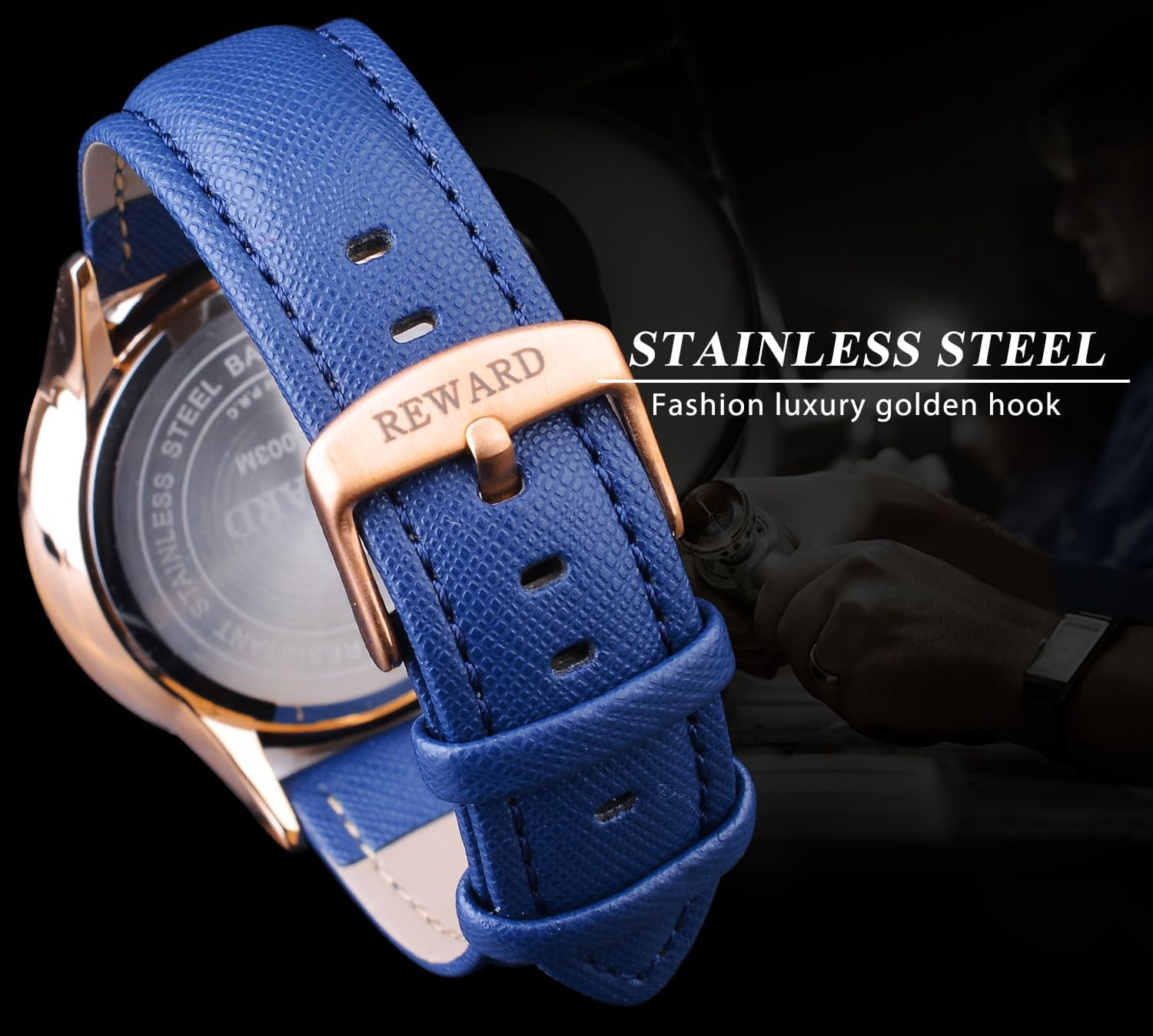Men Watches Business Casual Wrist Watches (Multifunction/Waterproof/Luminous/Calendar) Genuine Leather Band Fashion Watch for Men