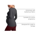 thumbnail image 4 of Remera CRZ YOGA Butterluxe de Maternidad Manga Larga Gris M, 4 of 6