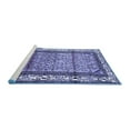 thumbnail image 2 of Ahgly Company Machine Washable Indoor Square Persian Blue Traditional Area Rugs, 6' Square, 2 of 4