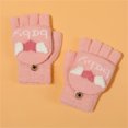 thumbnail image 2 of Coerni Toddler Soft Flip Top Gloves Kids Baby Boys Girls Winter Warm Knit Fingerless Mitten Children Knit Mittens Kid Glove Winter Girl, 2 of 4