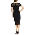 thumbnail image 2 of Rachel Roy Womens Jamie Lace-Trim Midi Dress, Black, X-Small, 2 of 2