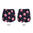 thumbnail image 6 of Uemuo Cartoon Donut Planets Pattern Women's Athletic Shorts High Waisted Running Shorts with Liner Pockets Gym Elastic Workout Shorts-Medium, 6 of 9