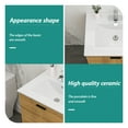 thumbnail image 3 of 24"×18"×7"  White Rectangular Single Vanity Top with 1 Faucet Hole and Overflow, 3 of 9