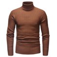 thumbnail image 2 of Honganda Chandail pour Hommes Col Roulé Monochrome Tricoté Respirant, 2 of 6