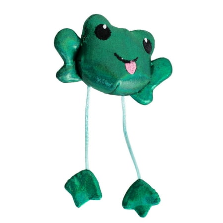 UPC: 0700603703789 | Petstages Toss  N Dangle Frog Catnip Cat Toy  Green  One-Size