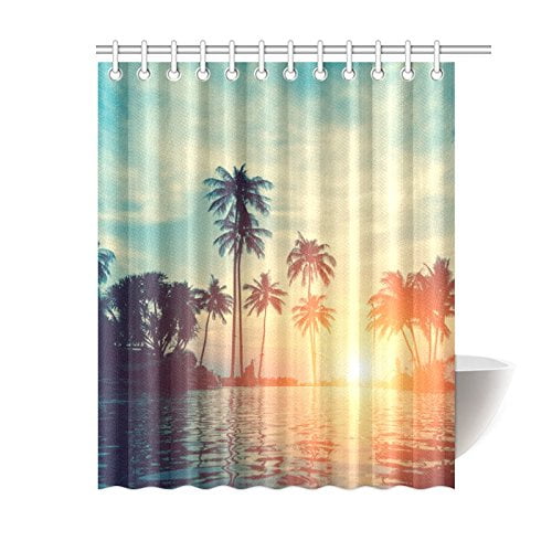 palm tree shower curtain