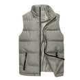 thumbnail image 3 of MELDVDIB Mens Zipper Puffer Vest Coats Fall Winter Sleeveless Jackets Warm Padded Solid Color Light Weight Outwear with Pockets, 3 of 8