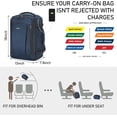 thumbnail image 3 of Carry on Travel Backpack for Men, Airline Approved 18x14x8 Spirit Airlines Personal Item Bag, 13 Pockets Casual Daypack, Waterproof Gym Backpacks 30L, 3 of 9
