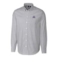 thumbnail image 2 of Men's Cutter & Buck Charcoal Northwestern Wildcats Vault Stretch Oxford Stripe Long Sleeve Button-Down Shirt, 2 of 3