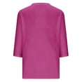 thumbnail image 5 of Ruyang 3/4 Length Sleeve Womens Tops Summer V Neck Blouses Trendy Stripe Gradient Shirts Dressy Casual Loose Tees Tops for Women, 5 of 5