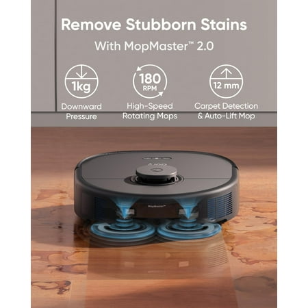eufy Clean - X10 Pro Omni Wi-Fi Connected Robot Vacuum & Mop with Self Washing and Self Drying Auto Empty Station - Black
