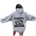 thumbnail image 1 of WEAIXIMIUNG Sweat à Capuche Rouge pour Femmes, Imprimé Lettre de Football (Style 4), 1 of 5
