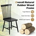 thumbnail image 6 of Gymax Dining Chair Set of 4 Solid Wood Windsor Chair w/ High Spindle Back & Wide Seat Black, 6 of 10