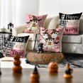 thumbnail image 2 of Sm:)e Pink Trick or Treat Ghost Pumpkin Happy Halloween Pillow Covers 18x18 Inch Set of 2, Cushion Covers for Sofa Home Decor, 2 of 8