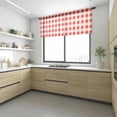 thumbnail image 4 of Orange Red Checkered Valance Curtains for Kitchen/Living Room/Bathroom/Bedroom Window, Rod Pocket Small Topper Half Short Window Curtains Voile Sheer Scarf, Farmhouse Buffalo Plaid 54"x18", 4 of 8