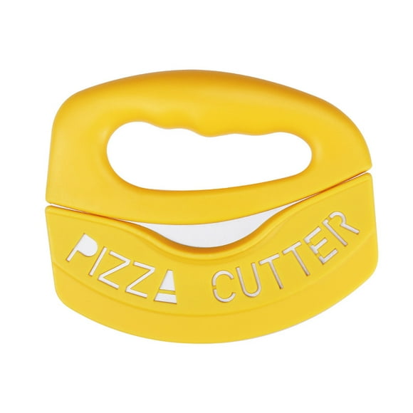 Pizza Cutter with (Yellow) Dough Cutter, Pizza Cutter with Protective Cover, Half Moon Pizza Cutter, Professional Pizza Cutter with Stainless Steel Blade,