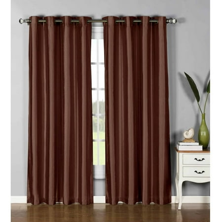- Jane Faux Silk Grommet Curtain Panels