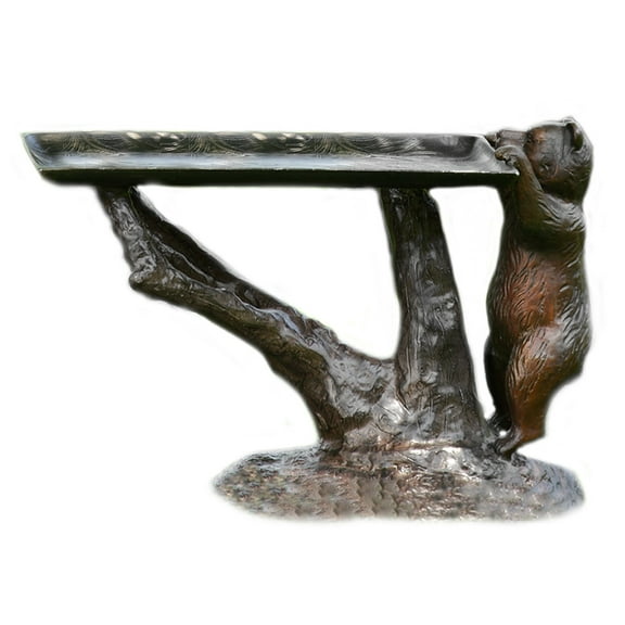 SPI Curious Bear Hand Painted Aluminum End Table