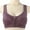 Purple, variant on Bra Full-Figure Bra Women Solid Color Large Lace Front Zipper Bra Wide Shoulder Strap Style Underwire Breathable Plus Size Bra Push-Up Back-Smoothing Bra Underwear Beige