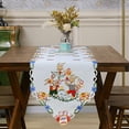 thumbnail image 5 of Twfbrm Easter Bunny Table Runner, 15"x70" Colorful Cutwork Embroidered Floral Rabbit Eggs Table Runners, Farmhouse Easter Table Cover Spring Holiday Kitchen Dining Table Decoration for Party, 5 of 8