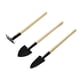 thumbnail image 2 of Juego de herramientas de jardinería para plantas | 3 piezas de pala, rastrillo y pala de aleación de aluminio de alta resistencia | Mangos de madera dura, hojas pulidas a prueba de óxido |, 2 of 8